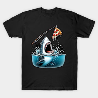 Funny Shark with Pizza, Pizza Lover T-Shirt